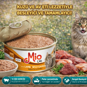 Mio Kuzu Etli ve Av Hayvanlı Püre Kedi Konservesi 85 Gr 