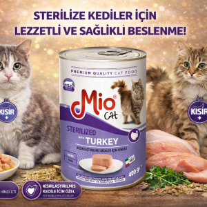 Mio Hindili Sterilised Kedi Konserve Püre 400 Gr