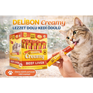 Delibon Krema Kedi Ödül Maması 15g 1 Adet Dana Ciğerli