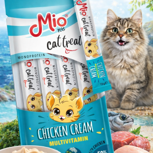 Mio Tavuklu Multi Vitaminli 4x15 gr Krema Kedi Ödülü