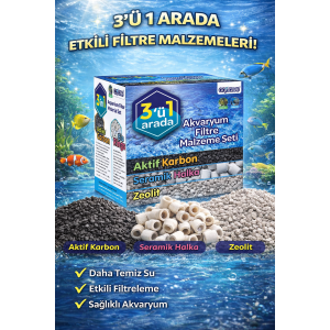 TİSERT Aquawe 3 in 1 Akvaryum Filtre Malzeme Seti