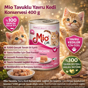 Mio Kitten Püre Tavuklu Kedi Konservesi 400 gr