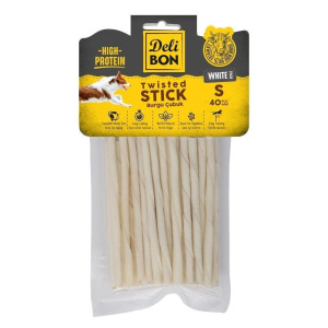 Delibon Burgu Çubuk Köpek Ödül Maması İnce 40 Adet Beyaz