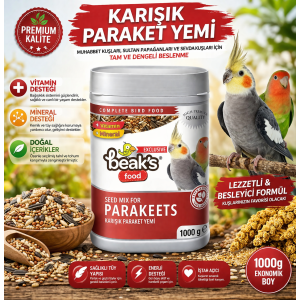 BEAKS PARAKET YEMİ KUTU 1000 G -01
