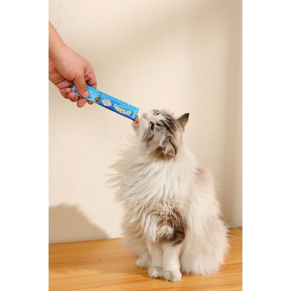 M-PETS CREAMY TON BALIKLI KARİDESLİ KEDİ ÖDÜLÜ 4X15GR