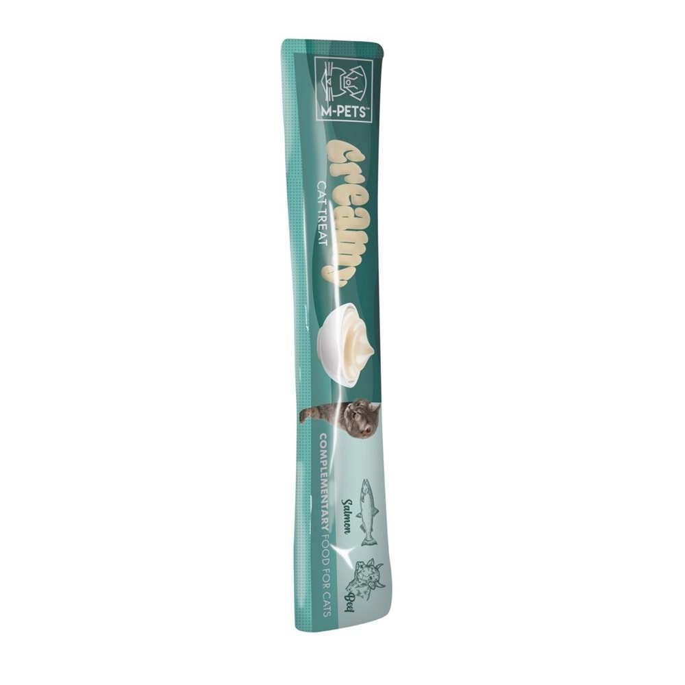 M-PETS CREAMY SOMON BALIKLI BİFTEKLİ KEDİ ÖDÜLÜ 4X15GR