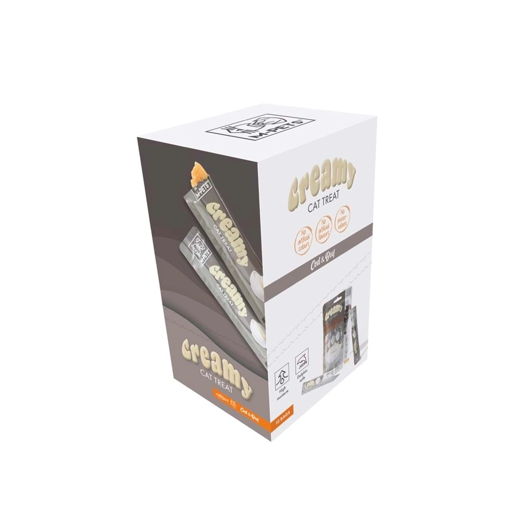 M-PETS CREAMY MORİNA BALIKLI BİFTEKLİ KEDİ ÖDÜLÜ 4X15GR