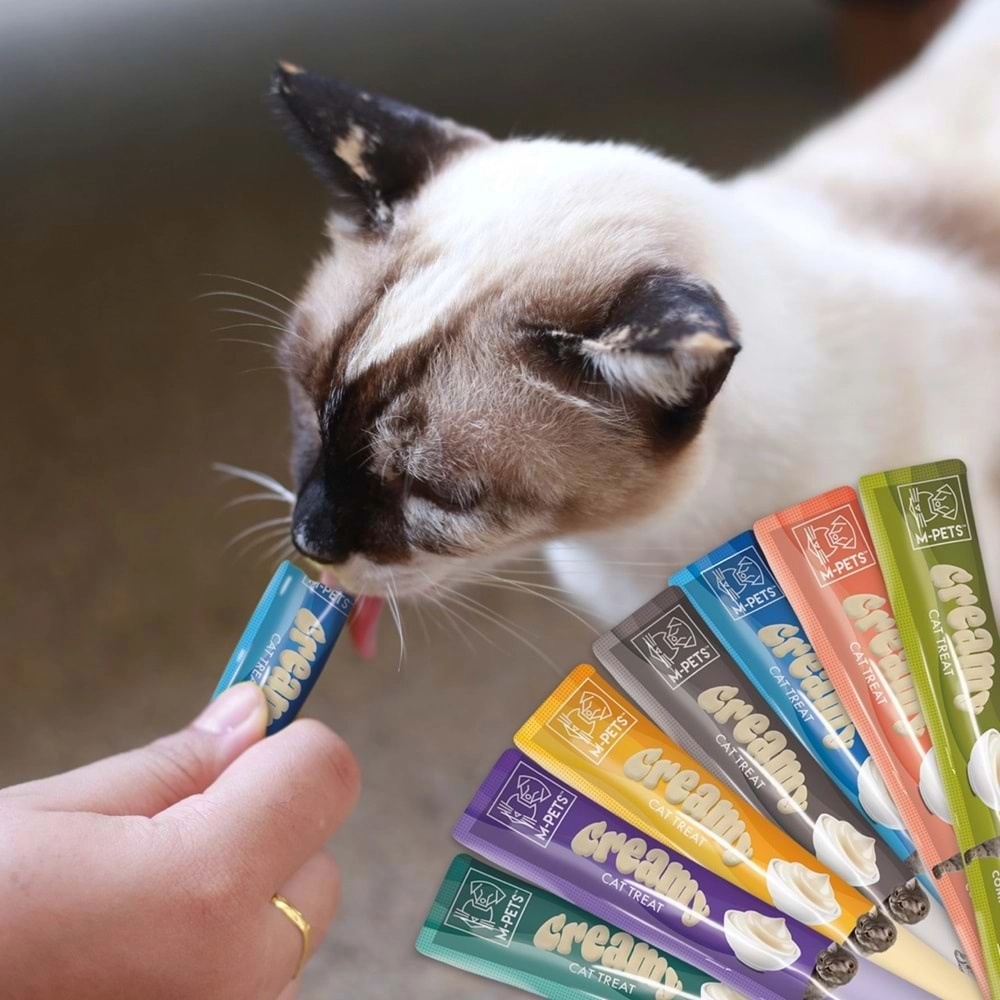 M-PETS HAIRBALL FONKSİYONEL CREAMY KEDİ ÖDÜLÜ 4X15GR