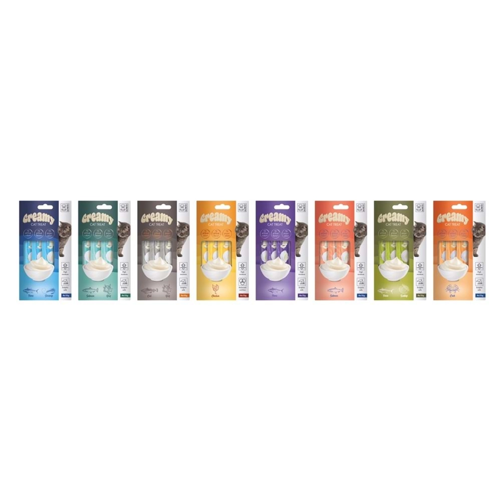 M-PETS HAIRBALL FONKSİYONEL CREAMY KEDİ ÖDÜLÜ 4X15GR
