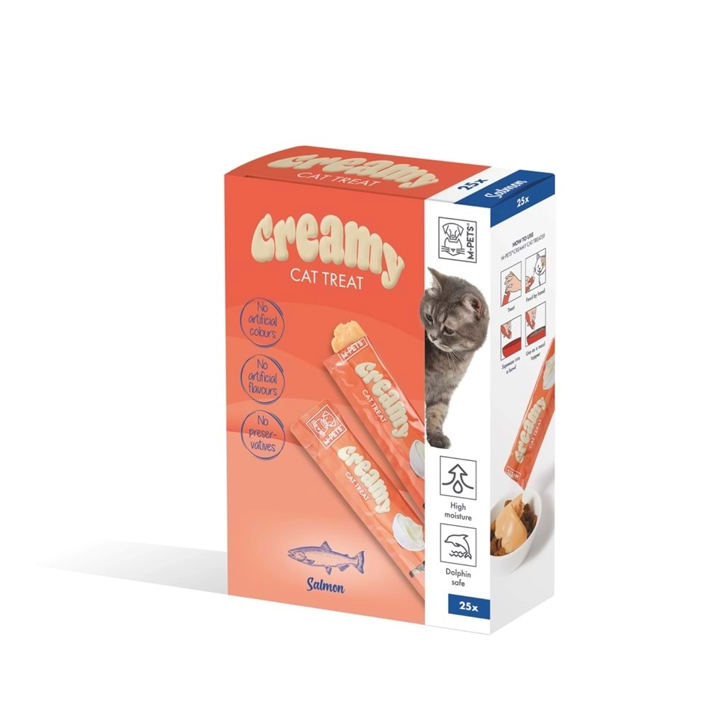M-PETS CREAMY SOMON BALIKLI KEDİ ÖDÜLÜ 25X15GR