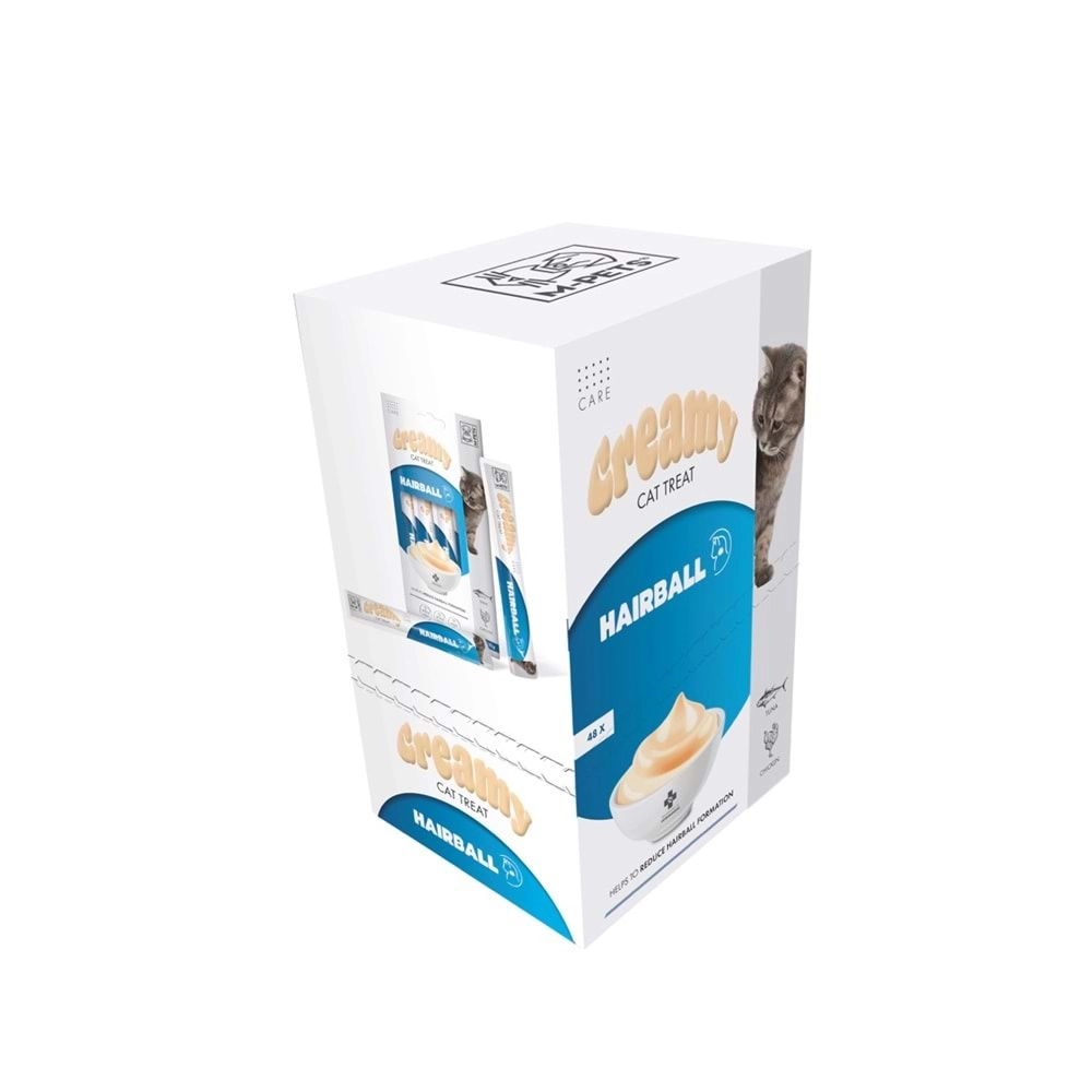 M-PETS HAIRBALL FONKSİYONEL CREAMY KEDİ ÖDÜLÜ 4X15GR