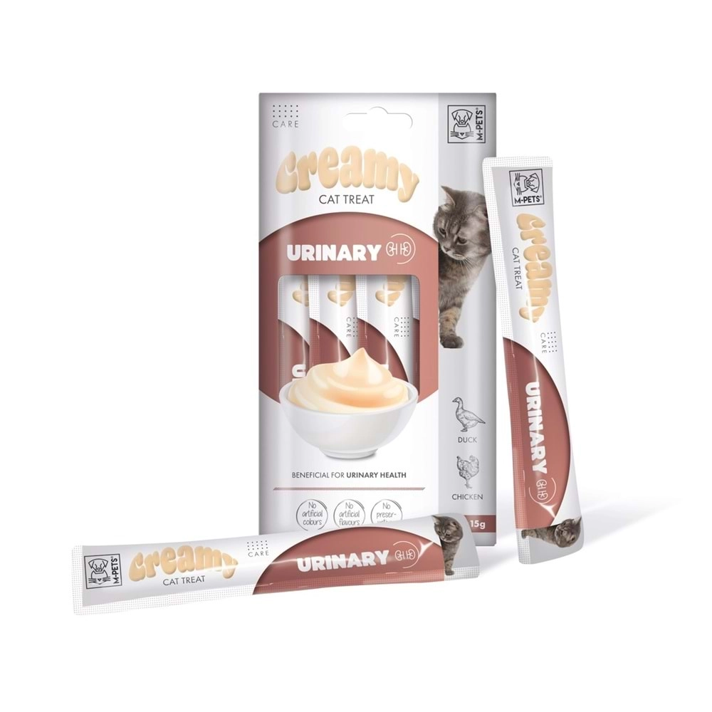 M-PETS URINARY FONKSİYONEL CREAMY KEDİ ÖDÜLÜ 4X15GR