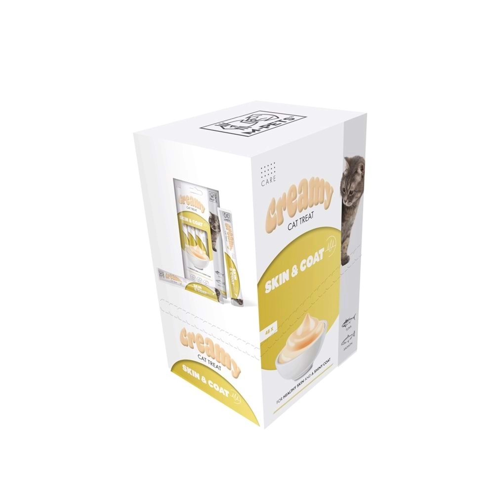 M-PETS SKIN & COAT FONKSİYONEL CREAMY KEDİ ÖDÜLÜ 4X15GR