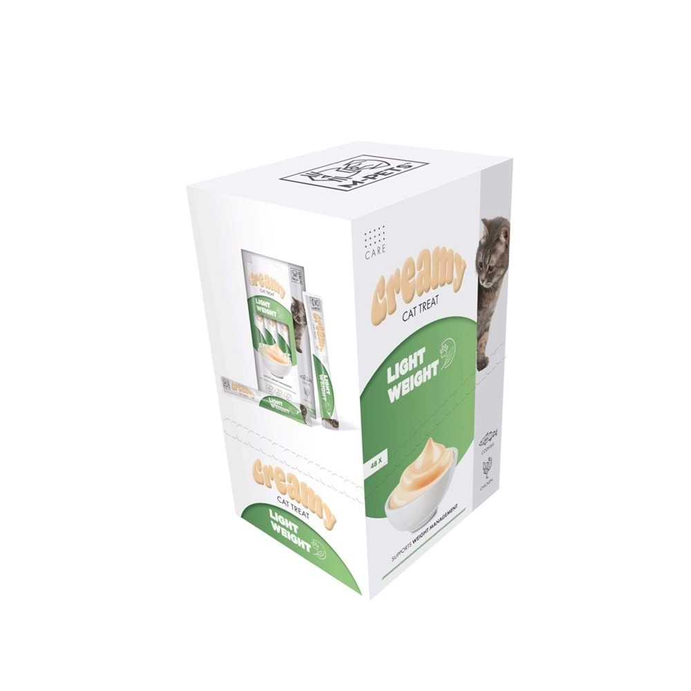 M-PETS LIGHT WEIGHT FONKSİYONEL CREAMY KEDİ ÖDÜLÜ 4X15GR