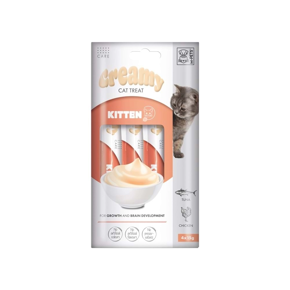 M-PETS KITTEN FONKSİYONEL CREAMY KEDİ ÖDÜLÜ 4X15GR