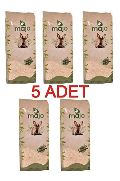 Majo Tavşan Hamster Ginepig Ve Kemirgen Tozsuz Çam Talaşı 5 Adet 15lt Sıkıştırılmış Paket