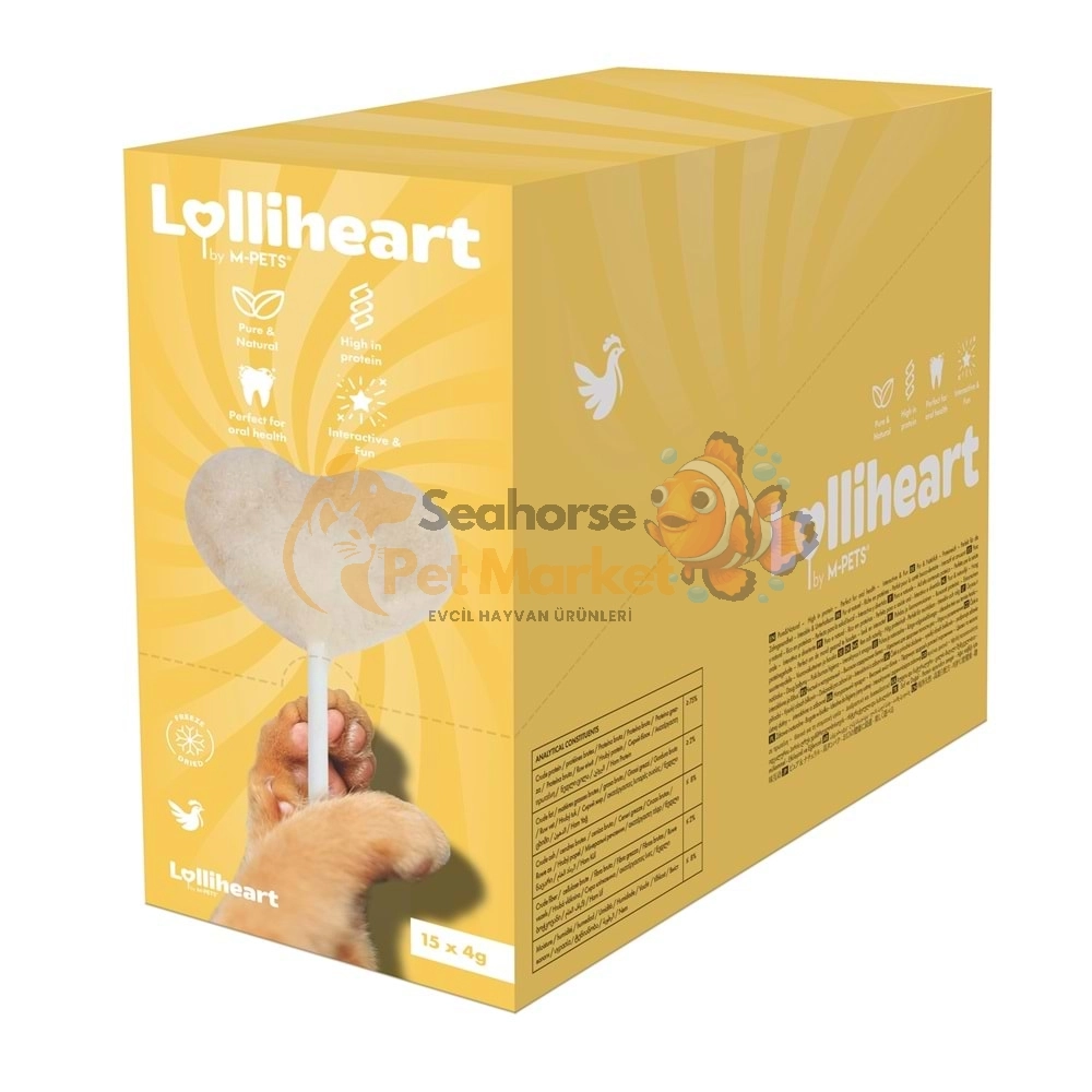 29012799 M-PETS LOLLİHEART TAVUKLU KEDİ ÖDÜLÜ 4GR 
