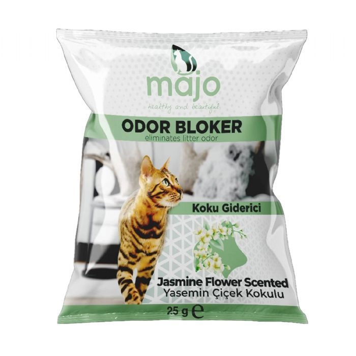 MAJO Odor Bloker Yasemin Çiçeği Kokulu Kedi Kumu Koku Giderici 25 gr