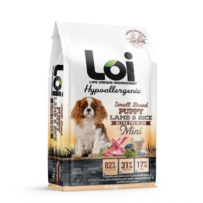 LOI MİNİ IRK YAVRU KÖPEK KUZU ETLİ VE PİRİNÇLİ 3 KG