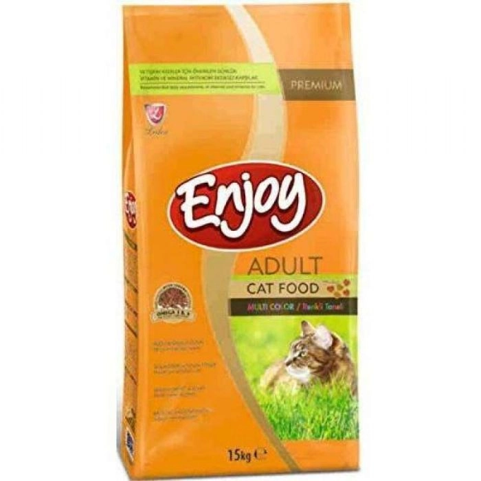 Enjoy Multi Color Tavuk Etli Renkli Kedi Maması 15 Kg