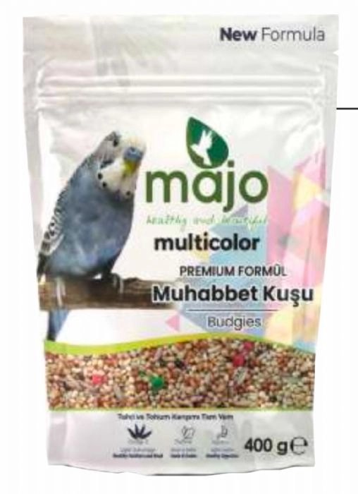 MAJO RENKLİ MUHABBET KUŞU YEMİ 400 GR
