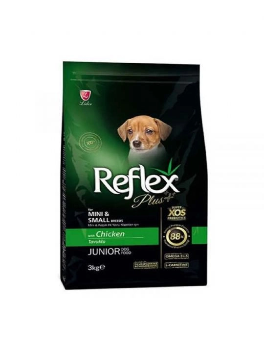 REFLEX PLUS KÜÇÜK VE MİNİ IRK YAVRU KÖPEKLER İÇİN TAVUKLU KÖPEK MAMASI 3 KG