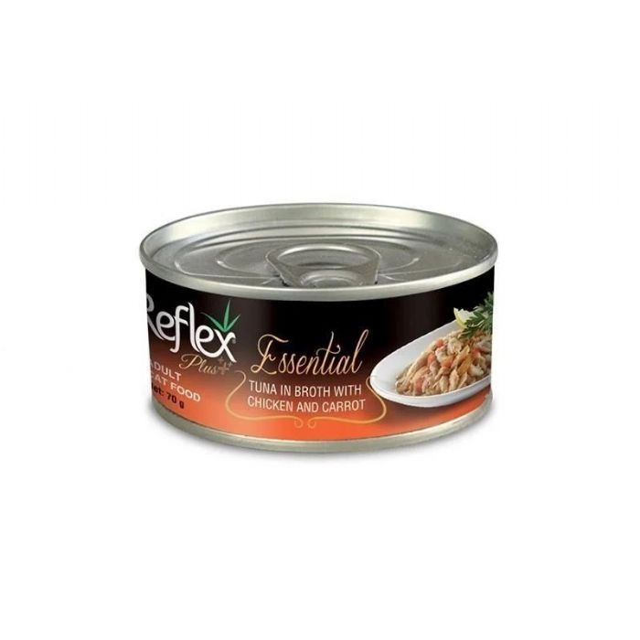 REFLEX PLUS ESSENTIAL TON BALIKLI & TAVUK & HAVUÇ ETSUYU İÇİNDE 70 GR