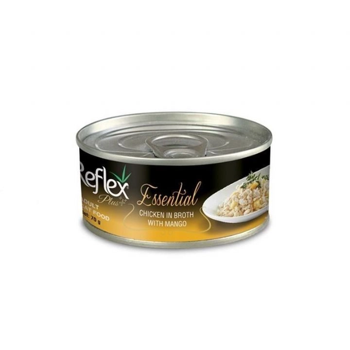 REFLEX PLUS ESSENTIAL TAVUK VE MANGOLU ET SUYU İÇİNDE 70 GR