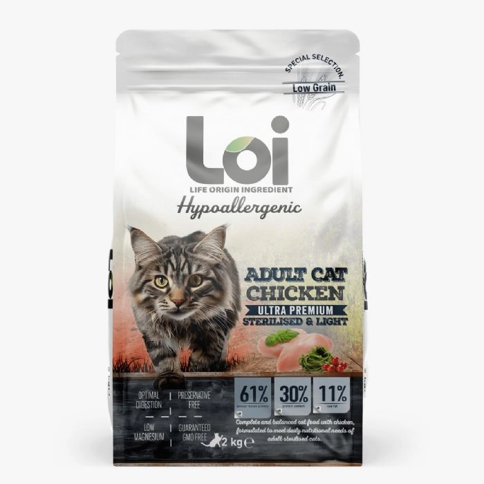 LOI YETİŞKİN KISIRLAŞTIRILMIŞ KEDİ TAVUKLU 2 KG
