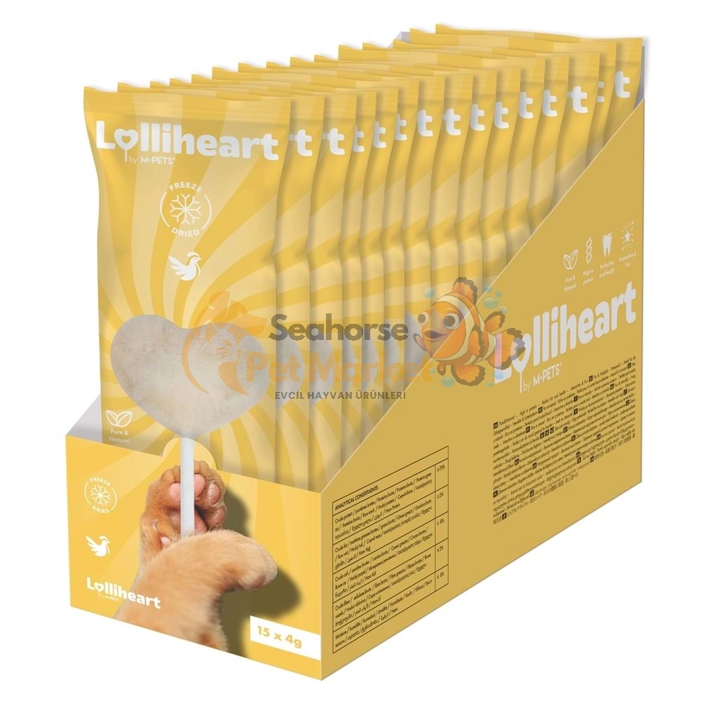 29012799 M-PETS LOLLİHEART TAVUKLU KEDİ ÖDÜLÜ 4GR 