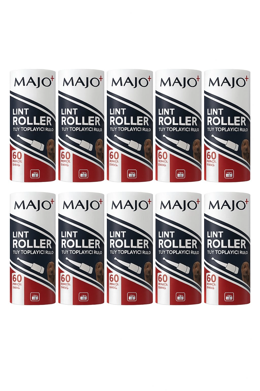 Majo Tüy Toplayıcı 10 Yedek Rulo 10cm 60 Yaprak 10*60=600 Yaprak
