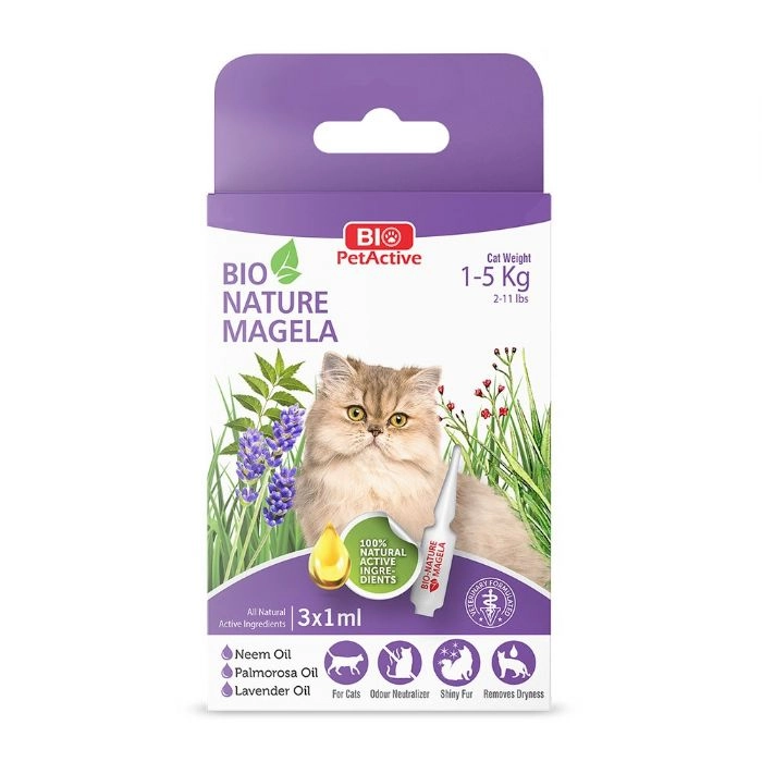 BİO PETACTİVE NATURE MAGELA KEDİLER İÇİN 5ML 1-5KG MOR ENSE DAMLASI