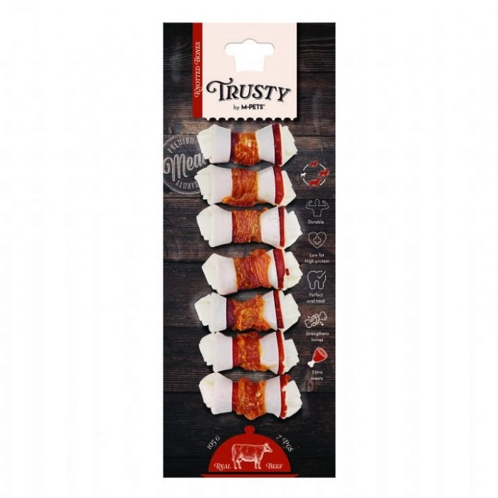 M-PETS TRUSTY EXTRA BEEF DÜĞÜMLÜ KEMİK 7Lİ 105GR/6,4CM