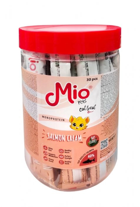 MİO KEDİ ÖDÜL KREMA - SOMONLU 15 g x 30
