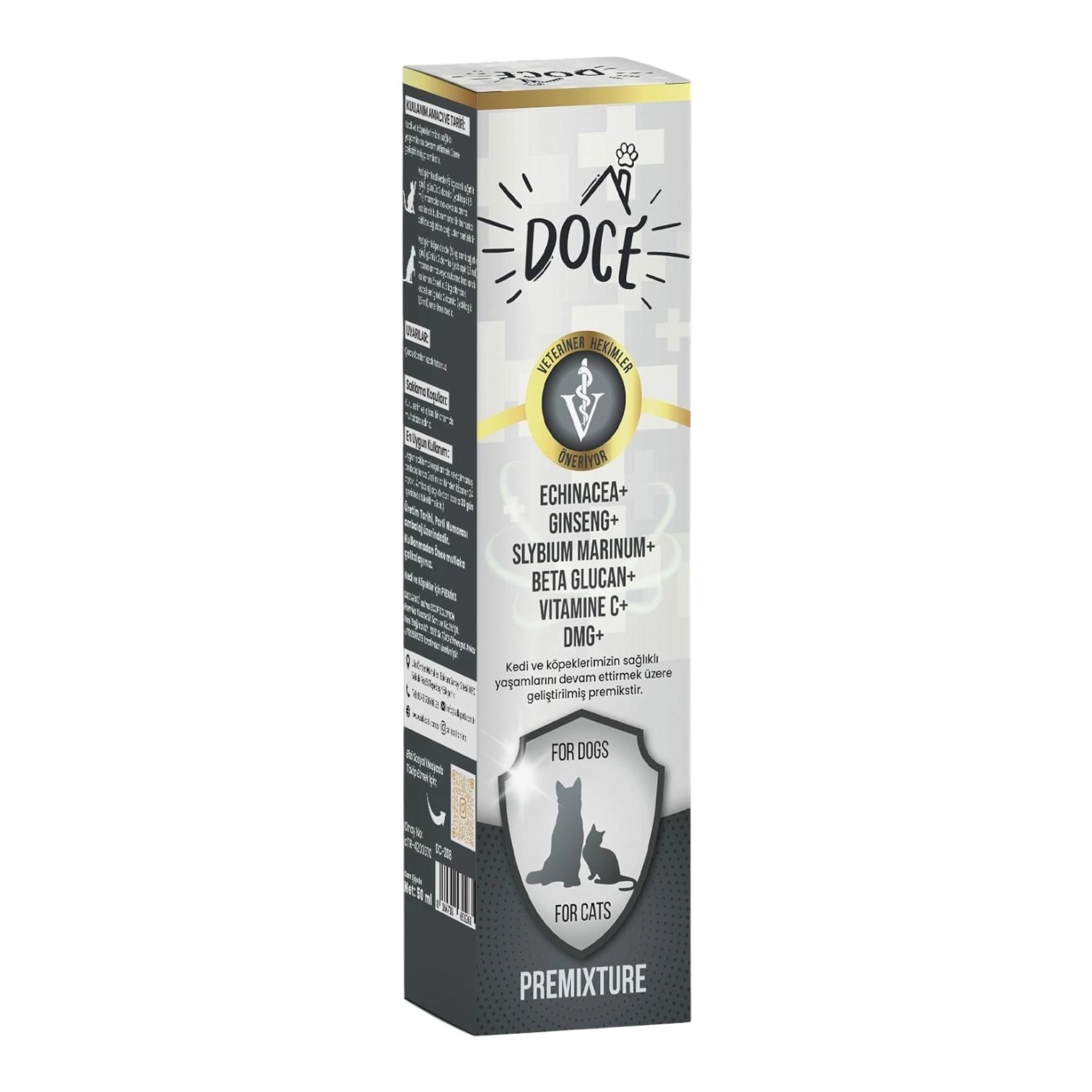 DOCE KEDİ KÖPEK DHA+, EPA+, ALA+, GLA+, YAĞ ASİDİ DENGELEYİCİ 50ML