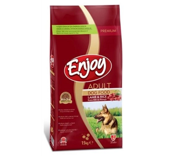 ENYOJ KUZU ETLİ VE PİRİNÇLİ YETİŞKİN KÖPEK MAMASI 15 Kg