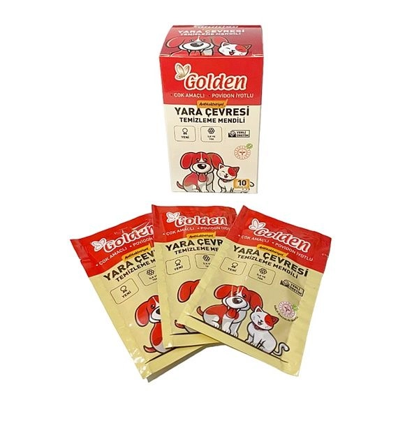 GOLDEN POVİDON İYOTLU EVCİL HAYVAN ISLAK MENDİL KÜÇÜK