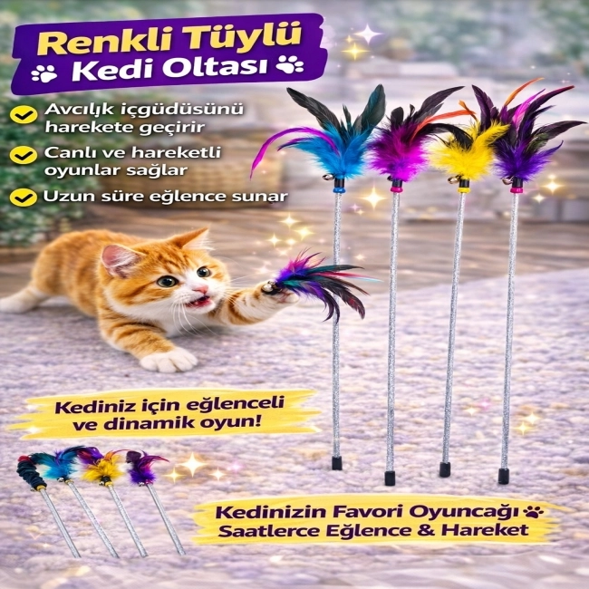 203566-CATLİFE KEDİLER İÇİN OYUNCAK OLTA ZİLLİ 55CM
