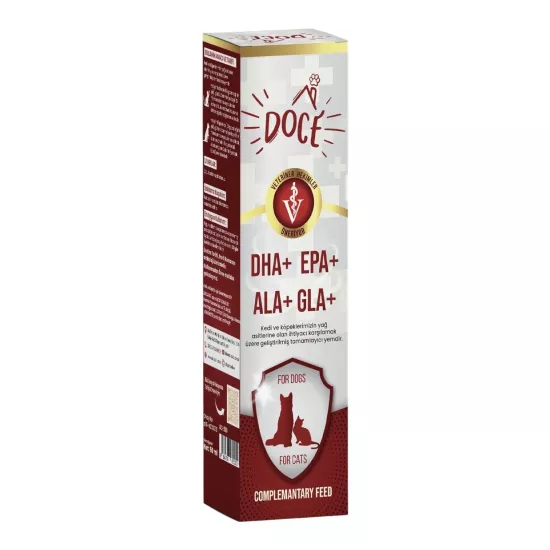 Doce DHA EPA ALA GLA Kedi ve Köpek Tamamlayıcı Yem Omega Yağ Asidi Desteği
