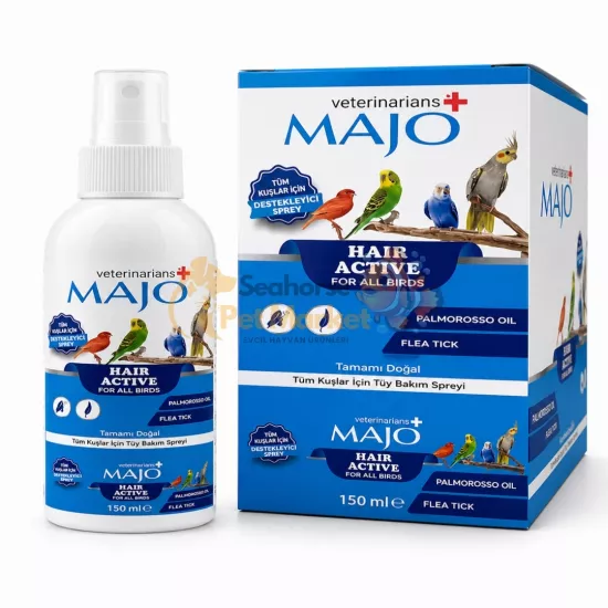 MAJO Hair Active Kuş Spreyi 150 ml | Kuş Tüy Bakım Spreyi | Seahorse Pet Market