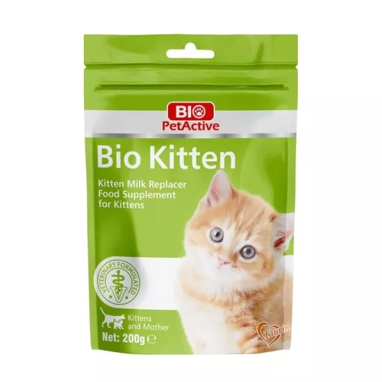Bio PetActive Bio Kitten Yavru Kedi Süt Tozu 200 Gr | Anne Sütü Destekleyici Kedi Süt Tozu