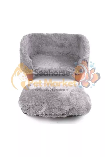 Peluş Kedi Koltuğu 51x33x29 cm | Yumuşak Minderli Lüks Kedi Yatağı