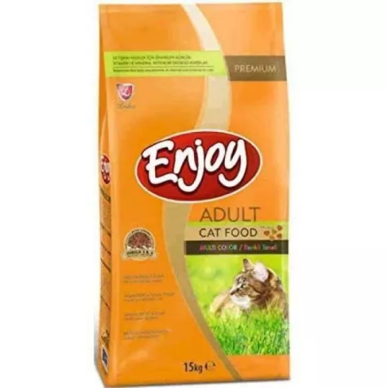 Enjoy Multi Color Tavuk Etli Renkli Kedi Maması 15 Kg