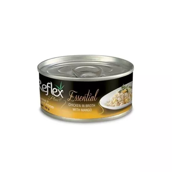 REFLEX PLUS ESSENTIAL TAVUK VE MANGOLU ET SUYU İÇİNDE 70 GR
