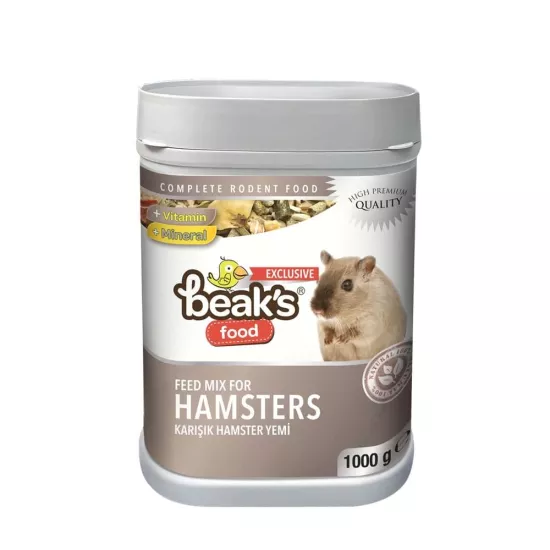 Beak’s Food Karışık Hamster Yemi 1000 Gr Vitamin ve Mineral Destekli Tam Yem