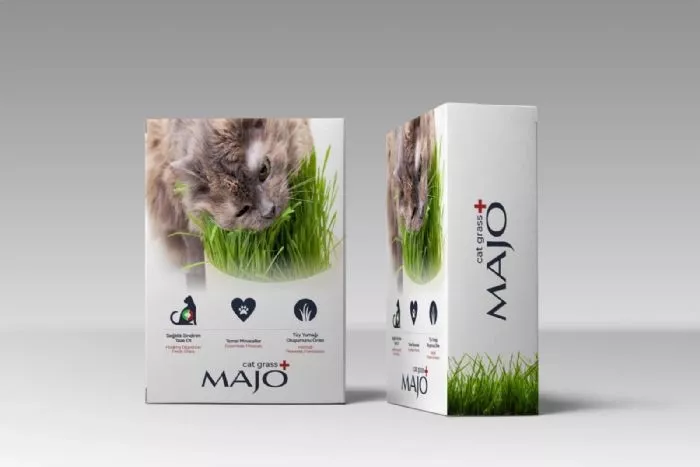 MAJO PLASTİK KEDİ KULAKLI KEDİ ÇİMİ 3 YEDEKLİ