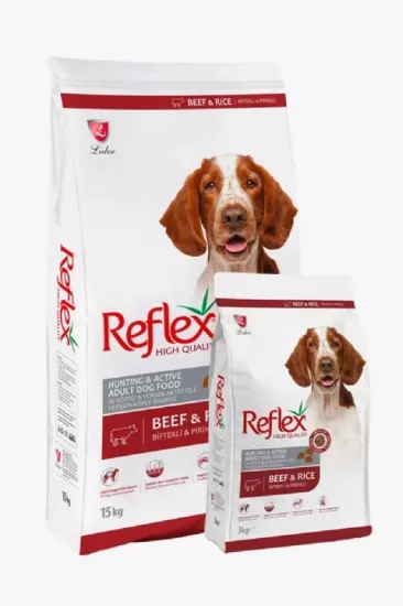 REFLEX YÜKSEK ENERJİLİ Sığır Etli Yetişkin KÖPEK MAMASI 3 KG