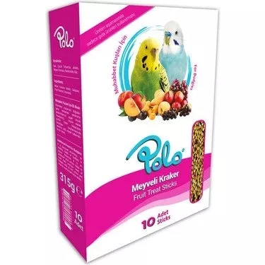 Polo Meyveli Muhabbet Kuşu Krakeri 10’lu 315 Gr Vitamin Destekli Ödül Krakeri