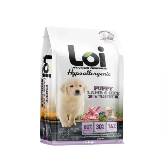 LOI YAVRU KÖPEK KUZU ETLİ VE PİRİNÇLİ 3 KG