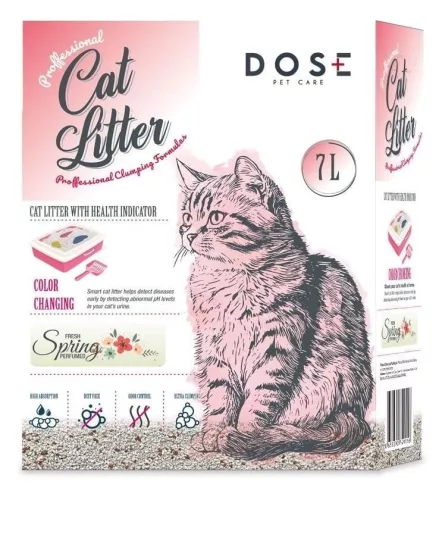 DOSE Professional Cat Litter 7 LT | Sağlık Göstergeli Bentonit Kedi Kumu